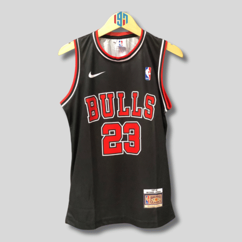 CHICAGO BULLS MICHAEL JORDAN 23 MEN’S BLACK AND RED BASKETBALL JERSEY | MENS JORDAN JERSEY