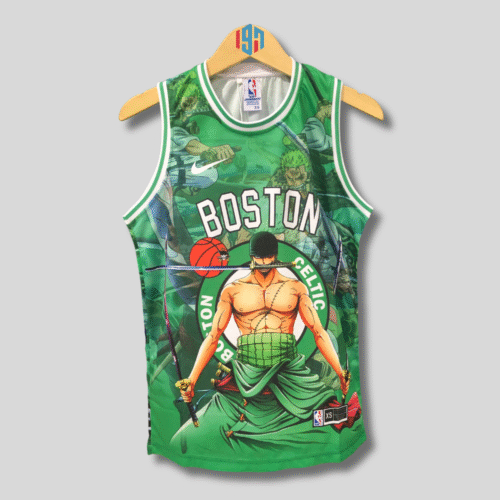 BOSTON CELTICS JAYSON TATUM #0 | MEN'S CUSTOM JERSEY ONE PIECE - RORONOA ZORO BASKETBALL JERSEY | MENS JERSEY