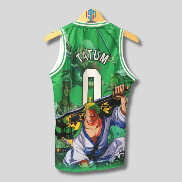 BOSTON CELTICS JAYSON TATUM #0 | MEN'S CUSTOM JERSEY ONE PIECE - RORONOA ZORO BASKETBALL JERSEY | MENS JERSEY
