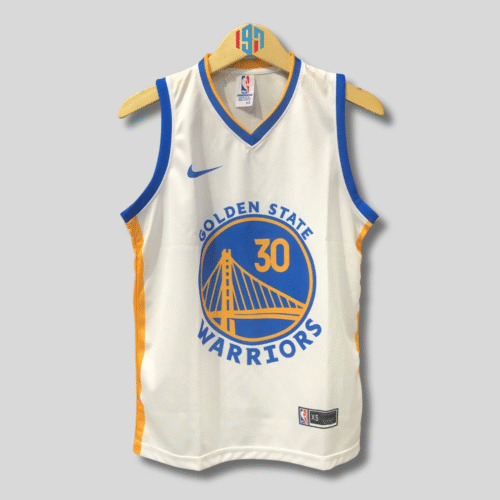 GOLDEN STATE WARRIORS STEPHEN CURRY 30 MEN WHITE BASKETBALL JERSEY