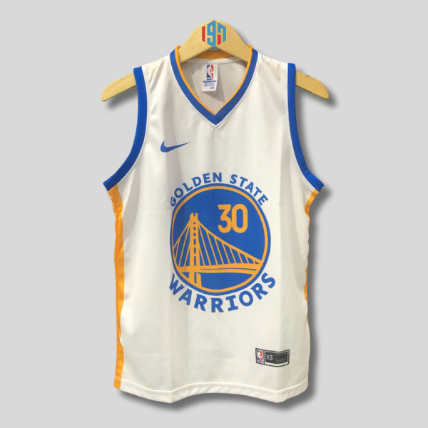 GOLDEN STATE WARRIORS STEPHEN CURRY 30 MEN WHITE BASKETBALL JERSEY