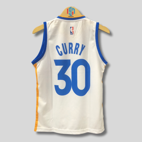 GOLDEN STATE WARRIORS STEPHEN CURRY 30 MEN WHITE BASKETBALL JERSEY