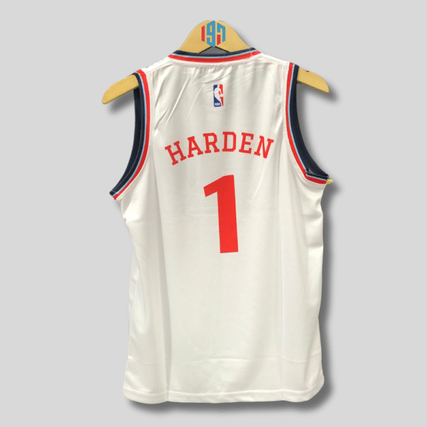 LA CLIPPERS JAMES HARDEN 1 MEN WHITE BASKETBALL JERSEY