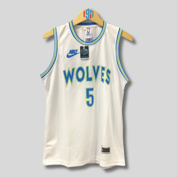 MINNESOTA TIMBERWOLVES ANTHONY EDWARDS 5 MEN WHITE BASKETBALL JERSEY | CLASSIC EDITION