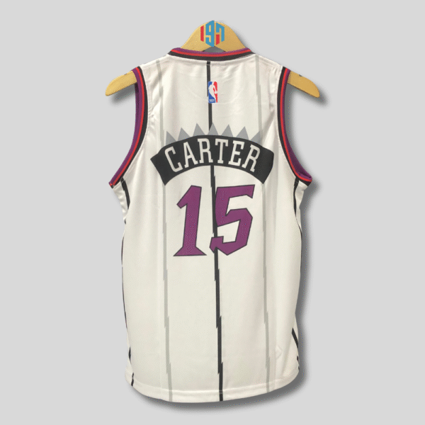 TORONTO RAPTORS VINCE CARTER 15 MEN WHITE BASKETBALL JERSEY REPLICA