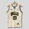 CHICAGO BULLS MICHAEL JORDAN 23 | MEN'S CUSTOM WHITE AND GOLD LV BASKETBALL JERSEY | MENS JORDAN JERSEY
