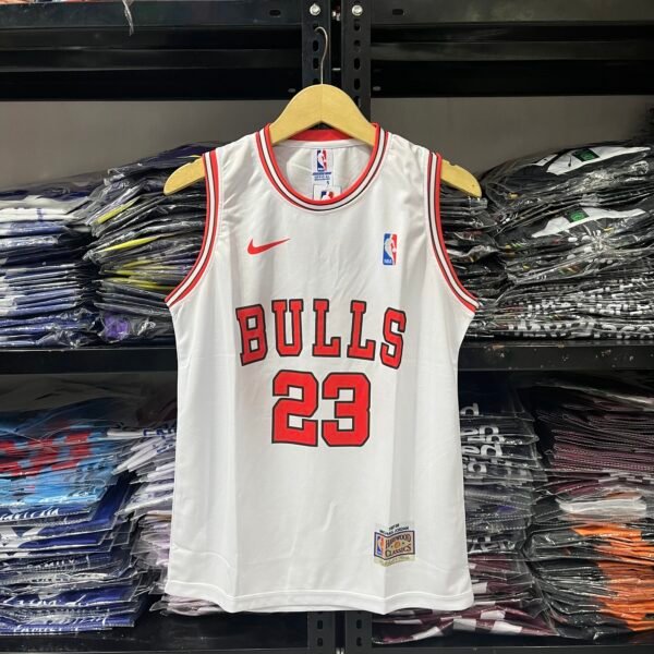 BASKETBALL JERSEY CHICAGO BULLS MICHAEL JORDAN 23 | CUSTOM JERSEY WHITE AND RED MENS JORDAN JERSEY