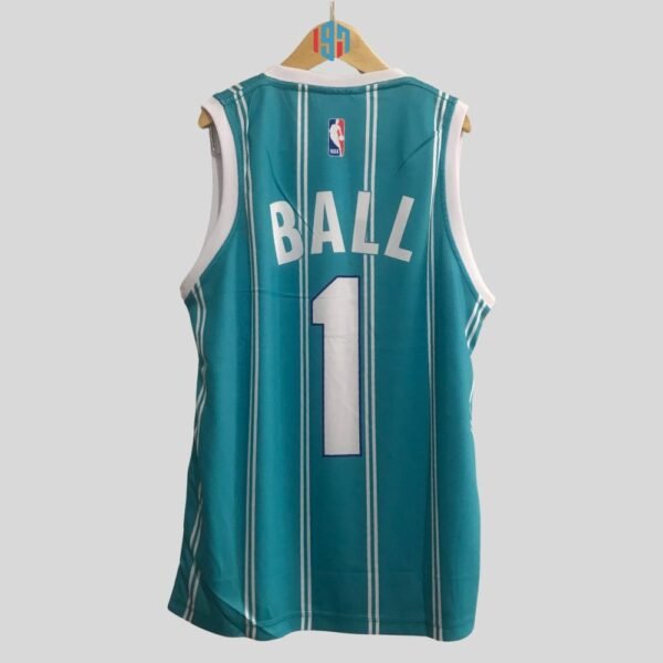 CHARLOTTE HORNETS LAMELO BALL #1 MEN'S TEAL SWINGMAN ICON EDITION JERSEY