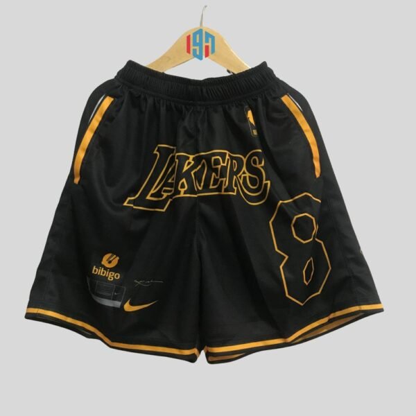 LOS ANGELES LAKERS KOBE BRYANT 8 | MEN'S CUSTOM BLACK SHORT PANTS