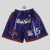 RAPTORS VINCE CARTER 15 | MEN'S CUSTOM PURPLE DINO SWINGMAN SHORT PANTS NBA