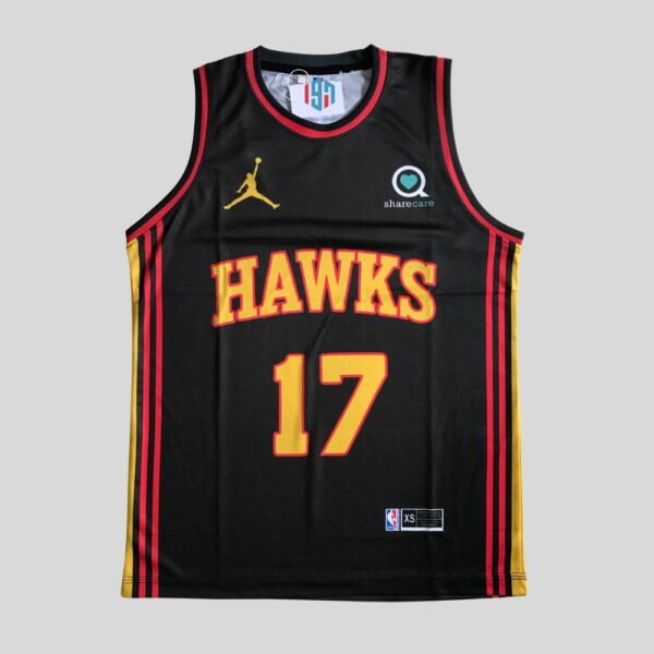 ATLANTA HAWKS ONYEKA OKONGWU 17 MEN’S BLACK SWINGMAN JERSEY