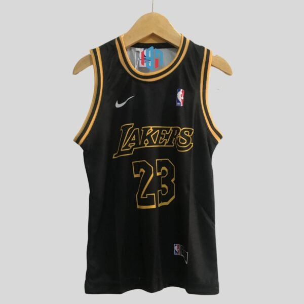 LOS ANGELES LAKERS LEBRON JAMES 23 KID'S BLACK JERSEY