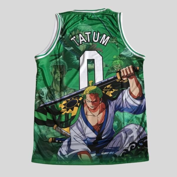 BOSTON CELTICS JAYSON TATUM #0 | MEN'S CUSTOM JERSEY ONE PIECE - RORONOA ZORO