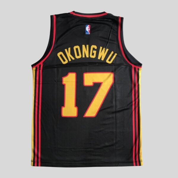 ATLANTA HAWKS ONYEKA OKONGWU 17 MEN’S BLACK SWINGMAN JERSEY