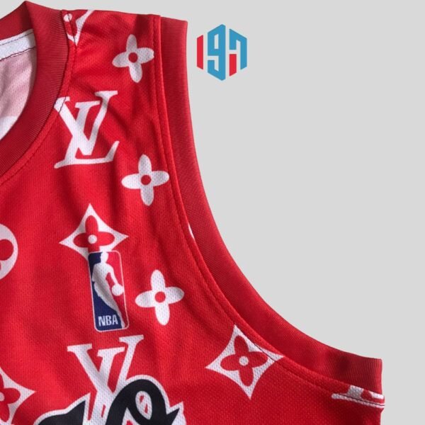 CHICAGO MICHAEL JORDAN 23 | MEN'S CUSTOM BASKETBALL JERSEY LV SUPREME LOGO