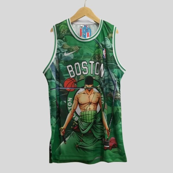 BOSTON CELTICS JAYSON TATUM #0 | MEN'S CUSTOM JERSEY ONE PIECE - RORONOA ZORO