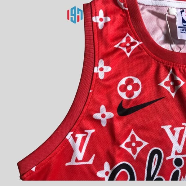 CHICAGO MICHAEL JORDAN 23 | MEN'S CUSTOM BASKETBALL JERSEY LV SUPREME LOGO