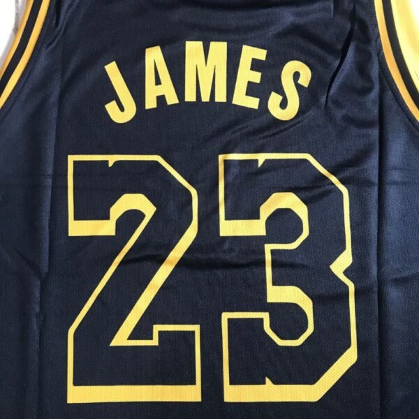 LOS ANGELES LAKERS LEBRON JAMES 23 MEN'S BLACK SWINGMAN JERSEY