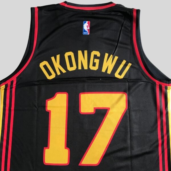 ATLANTA HAWKS ONYEKA OKONGWU 17 MEN’S BLACK SWINGMAN JERSEY