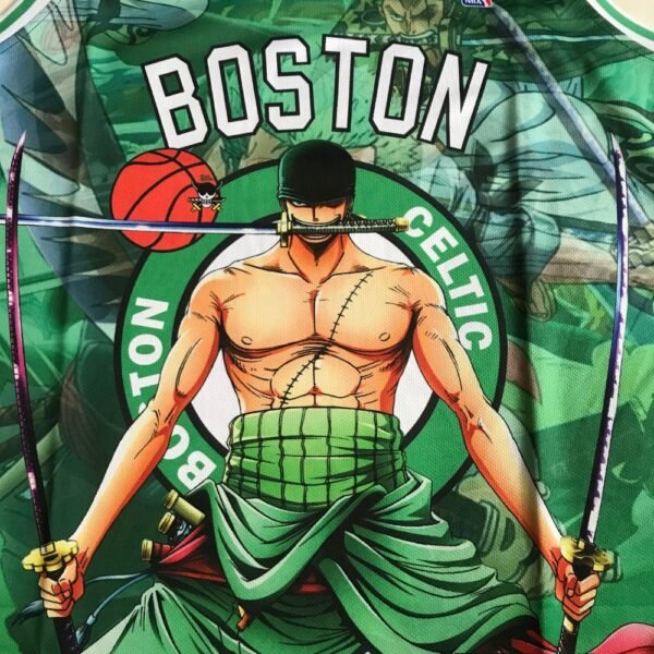 BOSTON CELTICS JAYSON TATUM #0 | MEN'S CUSTOM JERSEY ONE PIECE - RORONOA ZORO