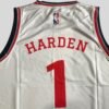 LA CLIPPERS JAMES HARDEN #1 MEN'S WHITE CLIPPERS JERSEY