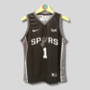 SAN ANTONIO SPURS VICTOR WEMBANYAMA 1 MEN CUSTOM BLACK BASKETBALL JERSEY