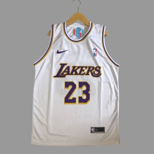 LOS ANGELES LAKERS LEBRON JAMES 23 MEN’S WHITE SWINGMAN JERSEY REPLICA