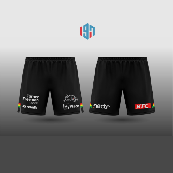 Panthers men short PANTHERS TRAINING SHORTS | MEN'S CUSTOM BLACK REPLICA SHORTS