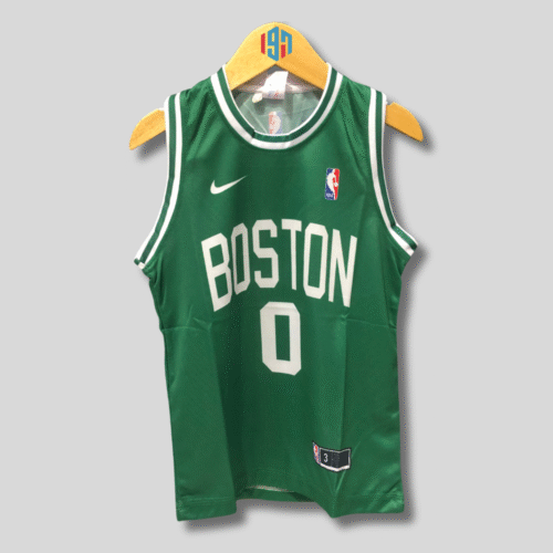 BOSTON CELTICS JAYSON TATUM 0 | KID CUSTOM  GREEN BASKETBALL JERSEY
