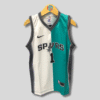 SAN ANTONIO SPURS VICTOR WEMBANYAMA 1 KID CUSTOM WHITE TEAL BASKETBALL JERSEY