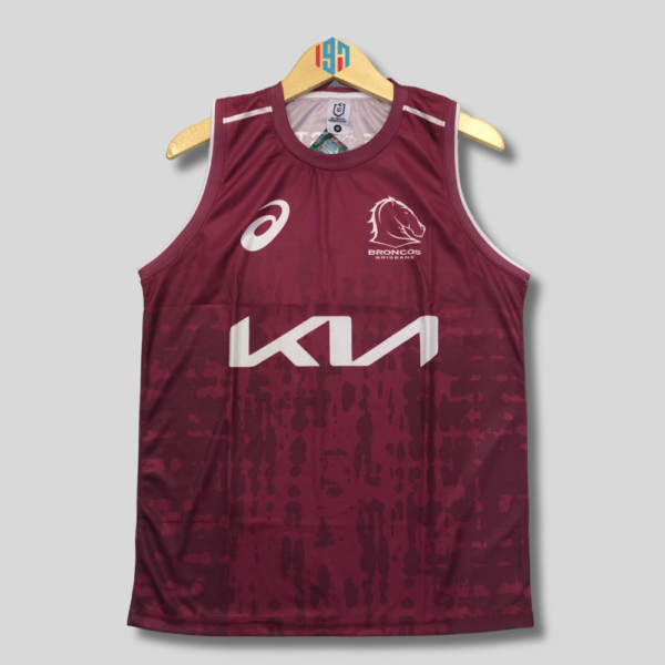 BRISBANE B R O N COS MEN'S SINGLET | MENS CUSTOM REPLICA SINGLET