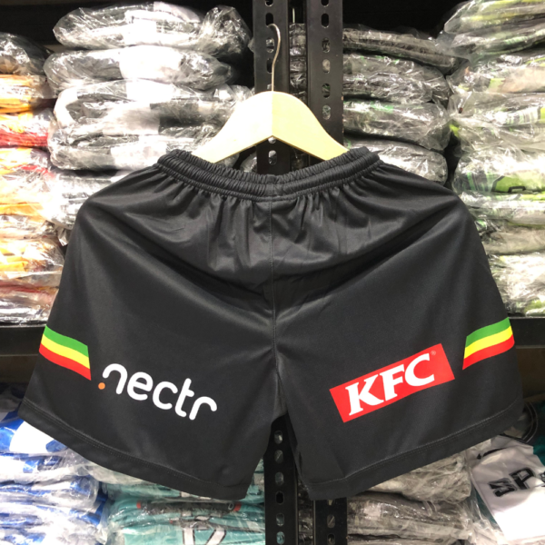 Panthers mens short 3 PANTHERS TRAINING SHORTS | MEN'S CUSTOM BLACK REPLICA SHORTS