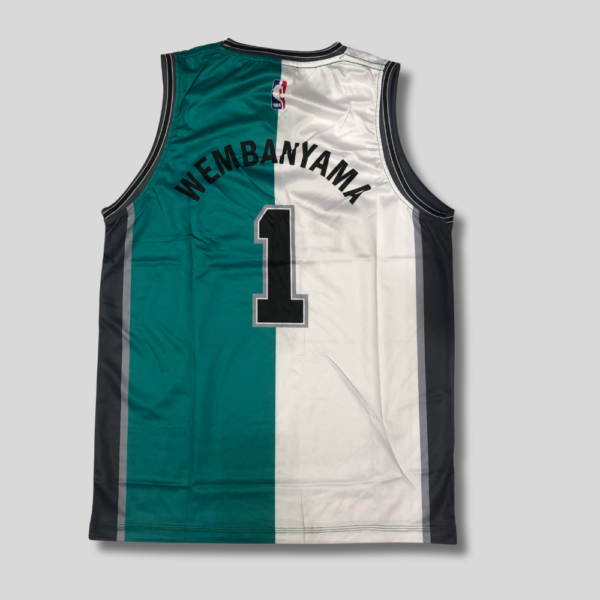 SAN ANTONIO SPURS VICTOR WEMBANYAMA 1 MEN'S CUSTOM WHITE THEAL REPLICA JERSEY
