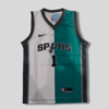 SAN ANTONIO SPURS VICTOR WEMBANYAMA 1 KID'S CUSTOM WHITE TEAL REPLICA JERSEY