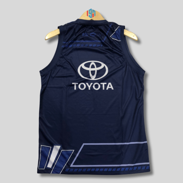 cowboys men singlet 4 N O R T H QUEENSLAND COWBOYS MEN'S TRAINING JERSEY | MENS CUSTOM REPLICA BLUE TRAINING SINGLE
