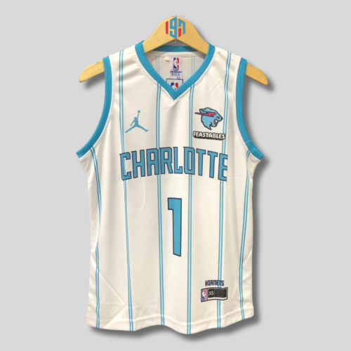 CHARLOTTE HORNETS LAMELO BALL #1 | MEN'S WHITE SWINGMAN ICON EDITION CUSTOM REPLICA JERSEY