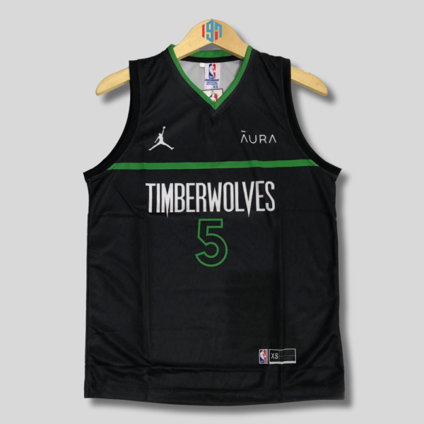 MINNESOTA TIMBERWOLVES ANTHONY EDWARDS 5 | MEN'S BLACK SWINGMAN CUSTOM REPLICA JERSEY