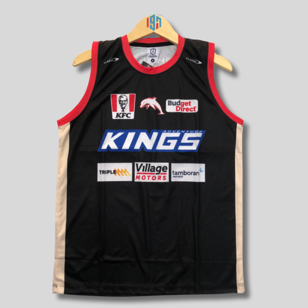 DOLPHINS MEN'S TRAINING SINGLET | MENS CUSTOM REPLICA TRAINING SINGLET BLACK