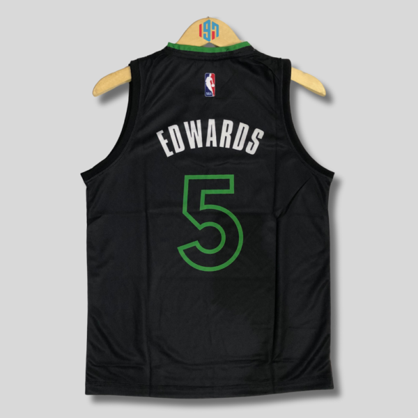 MINNESOTA TIMBERWOLVES ANTHONY EDWARDS 5 | MEN'S BLACK SWINGMAN CUSTOM REPLICA JERSEY