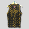 CHICAGO BULLS MICHAEL JORDAN 23 | MEN'S BLACK AND GOLD CUSTOM BASKETBALL JERSEY LV LOGO