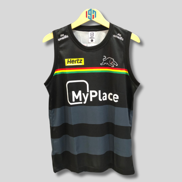 P E N R I T H PANTHERS MEN'S TRAINING SINGLET | MENS CUSTOM REPLICA TRAINING SINGLET BLACK