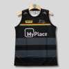 P E N R I T H PANTHERS MEN'S TRAINING SINGLET | MENS CUSTOM REPLICA TRAINING SINGLET BLACK