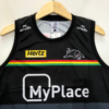 P E N R I T H PANTHERS MEN'S TRAINING SINGLET | MENS CUSTOM REPLICA TRAINING SINGLET BLACK