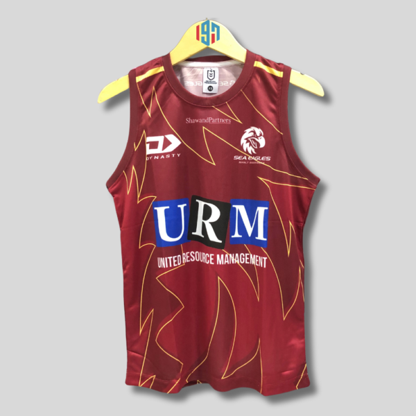 MANLY W A R R I N G A H SEA EAGLES MEN'S TRAINING SINGLET | MENS CUSTOM REPLICA TRAINING SINGLET MAROON