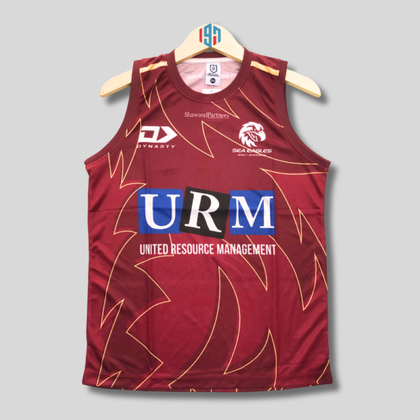 MANLY W A R R I N G A H SEA EAGLES MEN'S TRAINING SINGLET | MENS CUSTOM REPLICA TRAINING SINGLET MAROON