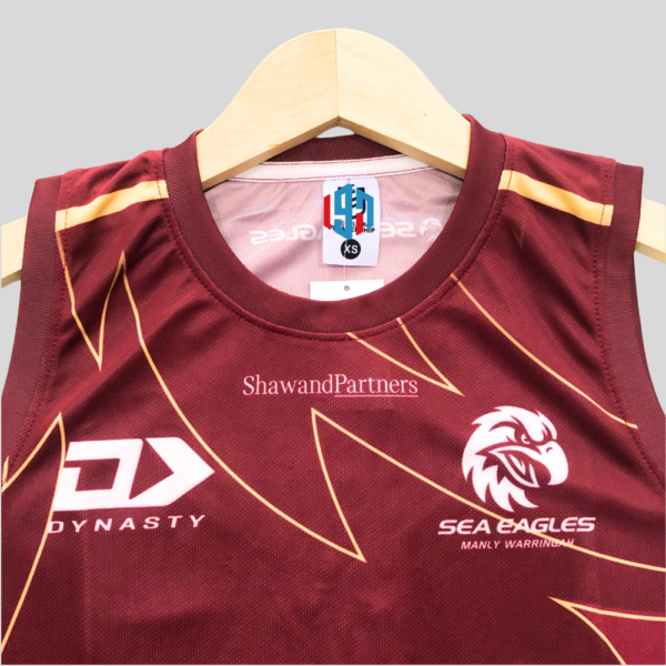 MANLY W A R R I N G A H SEA EAGLES MEN'S TRAINING SINGLET | MENS CUSTOM REPLICA TRAINING SINGLET MAROON