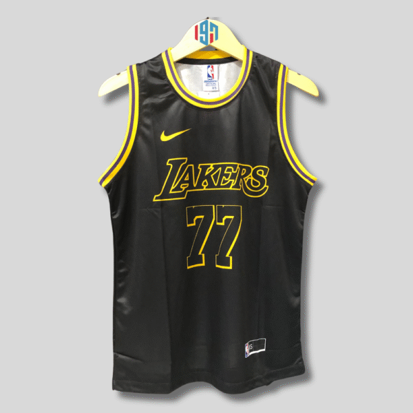 LOS ANGELES LAKERS Luka Dončić 77 MEN’S BLACK JERSEY REPLICA