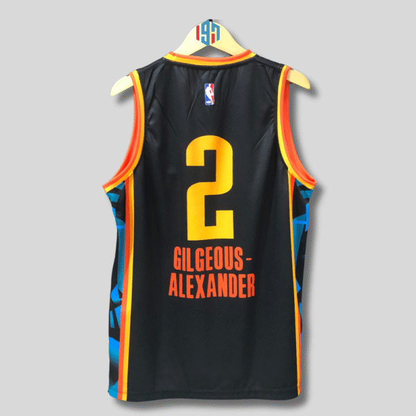 OKLAHOMA CITY THUNDER GILGEOUS-ALEXANDER 2 MEN’S BLACK JERSEY REPLICA